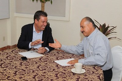 Miguel Márquez Márquez sostuvo un encuentro con Enrique Solís Arzola, Presidente Municipal electo de Silao